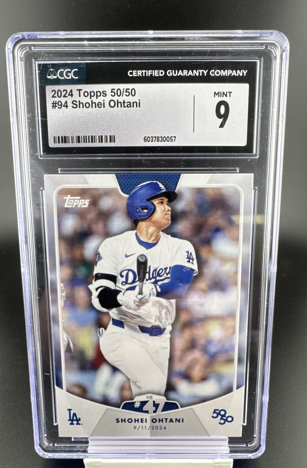 2024 Topps 50/50: Shohei Ohtani - Shohei Ohtani #94 HR #47 CGC 9
