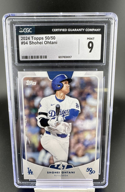 2024 Topps 50/50: Shohei Ohtani - Shohei Ohtani #94 HR #47 CGC 9