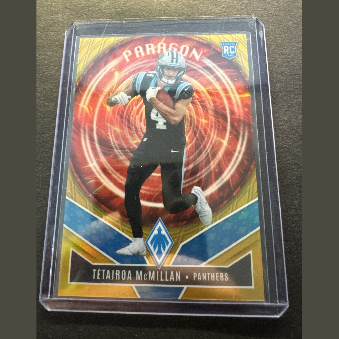Tetairoa McMillan 2025 Panini Phoenix Paragon Gold /10 #16 Panthers RC