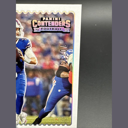 2022 Panini Contenders Game Day Ticket Silver #GDT-JAL Josh Allen Bills 70/99