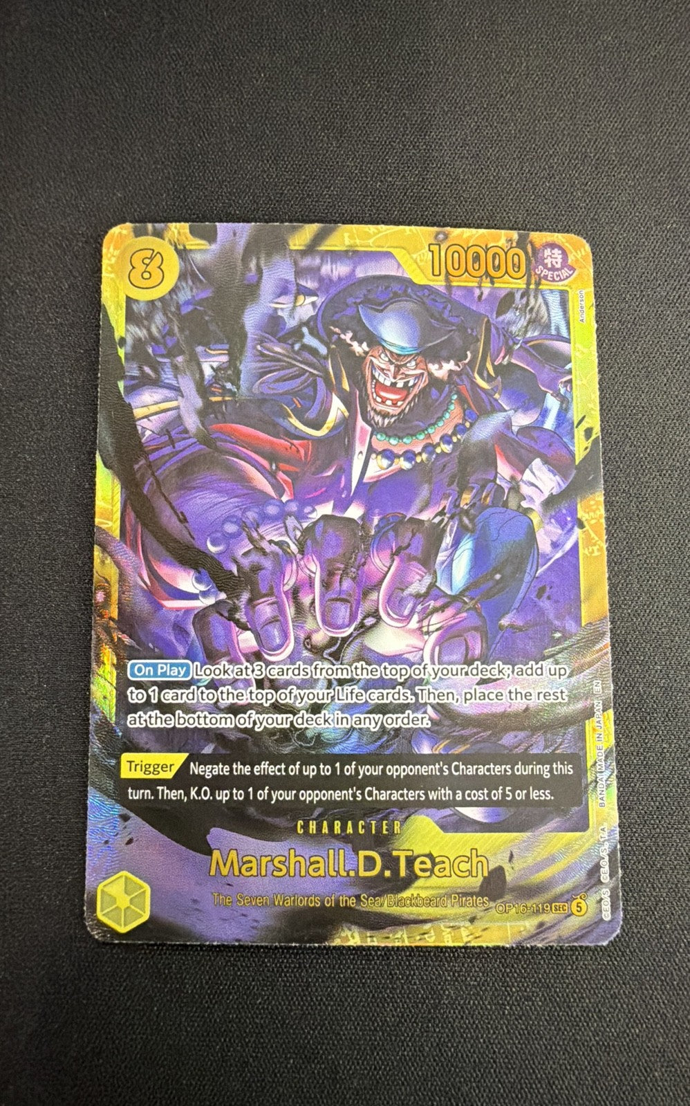 Marshall.D.Teach (119) OP16-119 The Time of Battle Foil