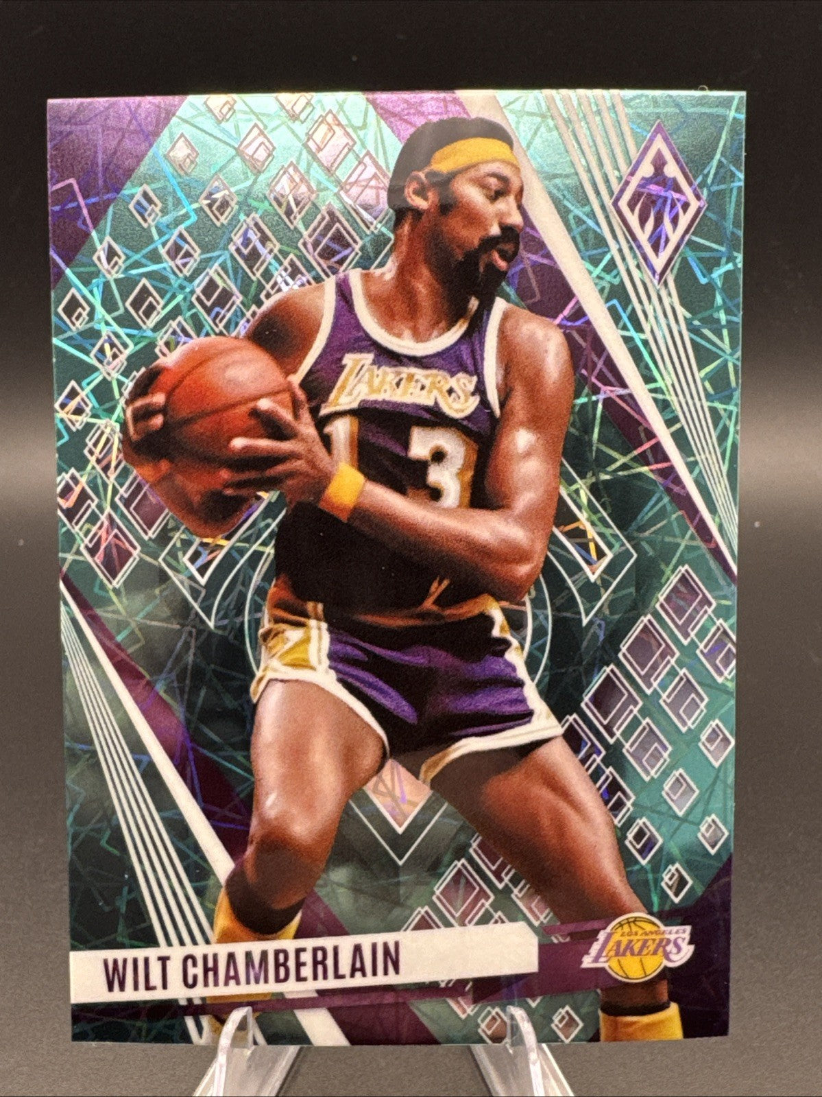2023-24 Panini Phoenix Wilt Chamberlain #34 Teal Laser - Lakers HOF