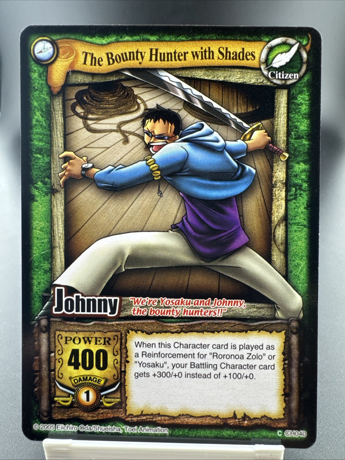 Bandai One Piece CCG Card Johnny The Bounty Hunter With Shades