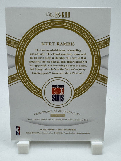 2019-20 Panini Flawless Excellence Signatures Kurt Rambis Auto Phoenix Suns /25