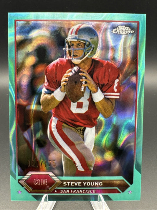 2024 Topps Chrome Composite #49 Steve Young Aqua Lava #/175