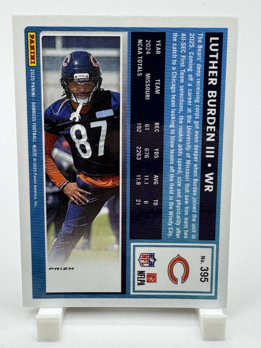 2025 Donruss Luther Burden III Optic Rated Rookie Preview Red Wave RC #395 Bears