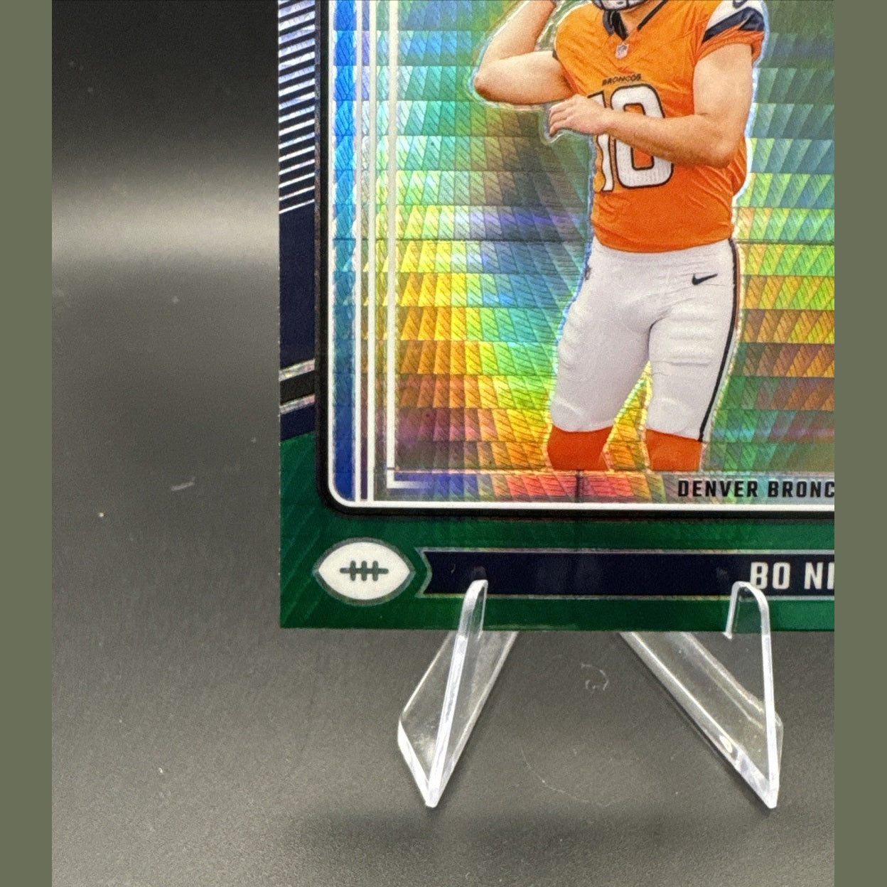 2024 Bo Nix Green Hyper Optic SP Rated Rookie #209 Panini Donruss Prizm Broncos