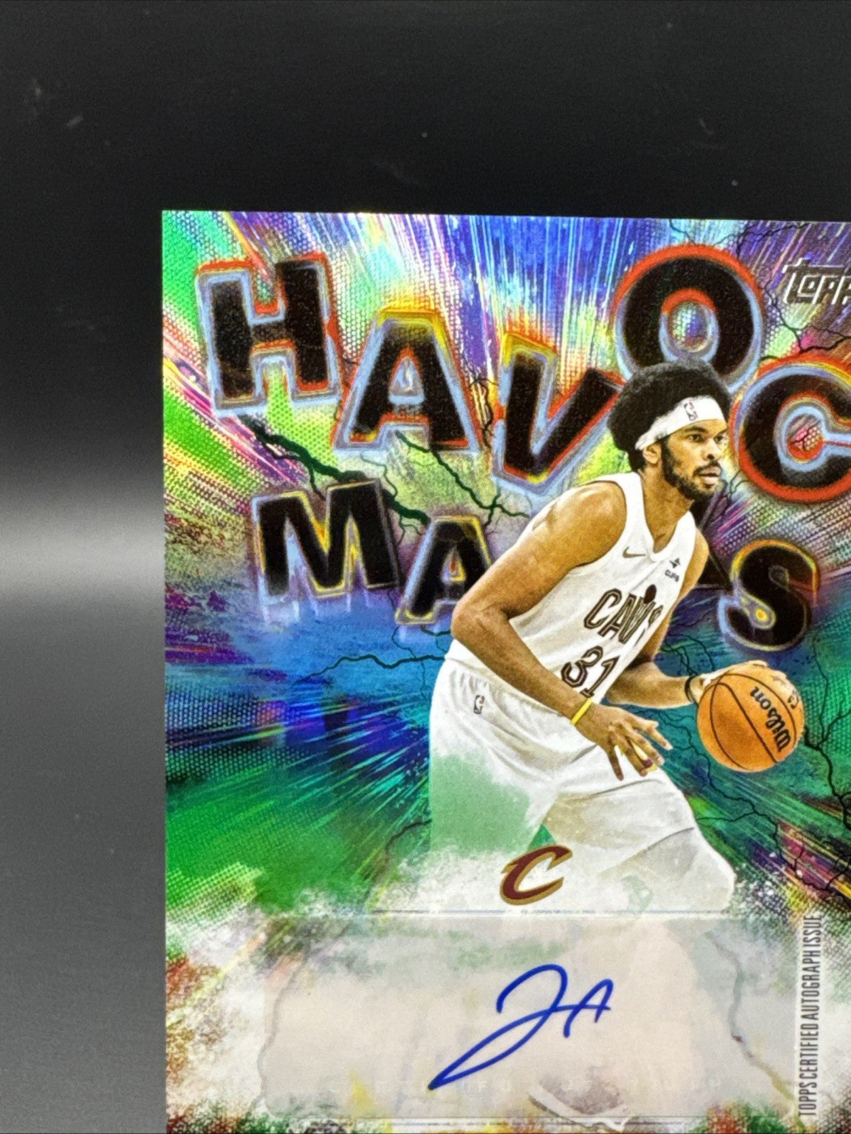 2025-26 Topps Jarrett Allen Auto Havoc Marks Cavaliers #HM-JA 21/99