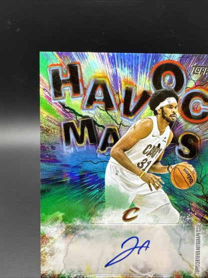 2025-26 Topps Jarrett Allen Auto Havoc Marks Cavaliers #HM-JA 21/99
