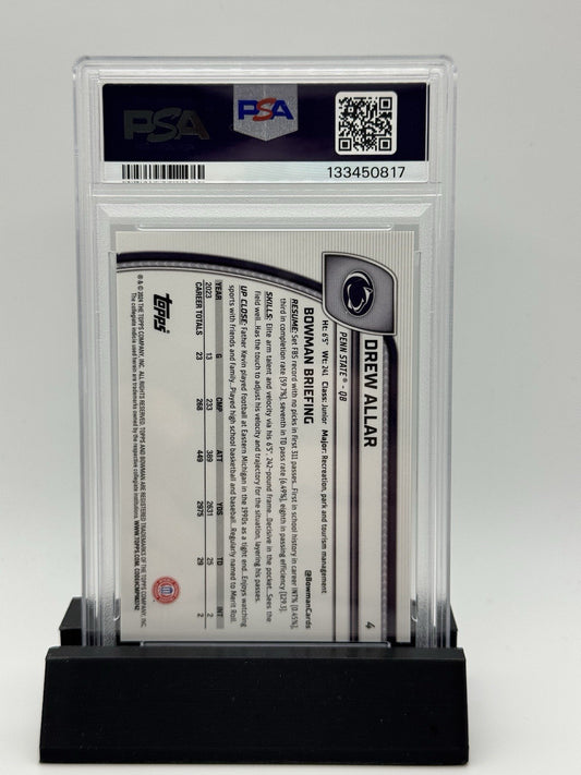 2024 Bowman University Chrome - Drew Allar #4 Green Refractor /99 (RC) PSA 10