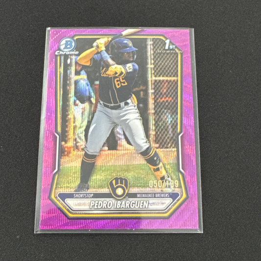 2026 Bowman 1st Pedro Ibarguen 89/199 Fuchsia Wave #BCP-140 BREWERS