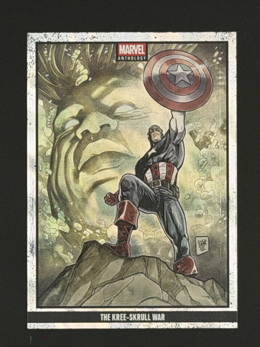 2025 PANINI MARVEL ANTHOLOGY GLITCH HOLO /500 THE KREE-SKRULL WAR #11Cpt America