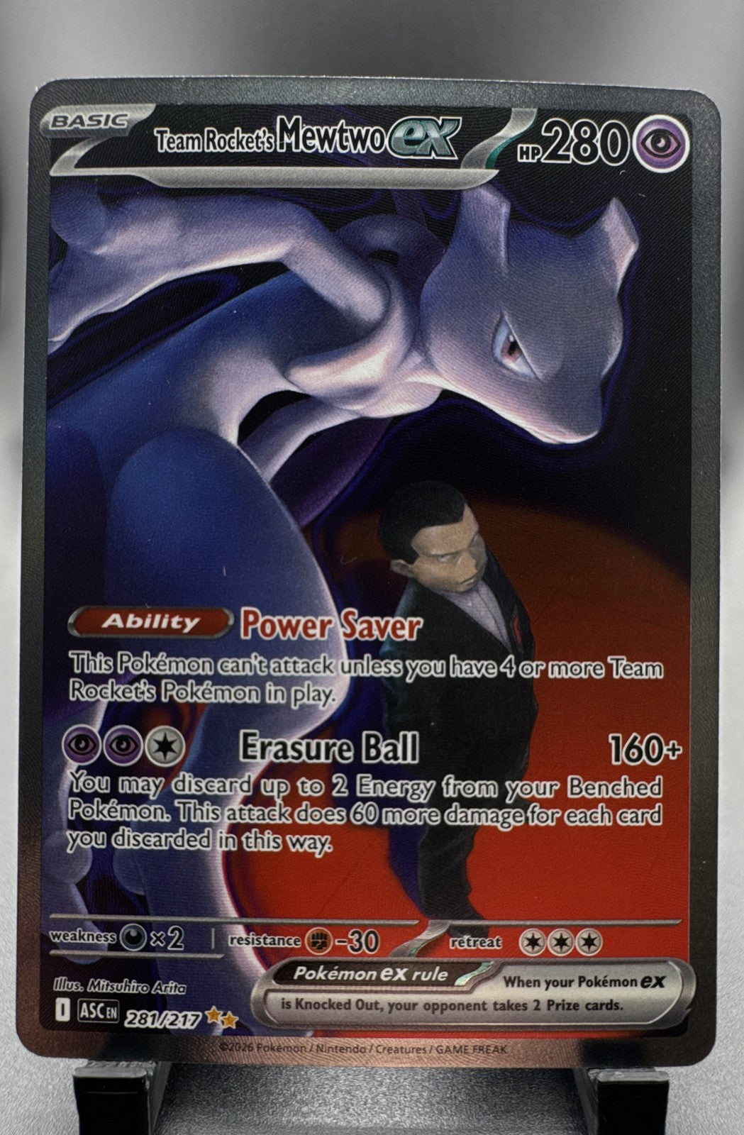 Team Rocket's Mewtwo ex 281/217 HP280