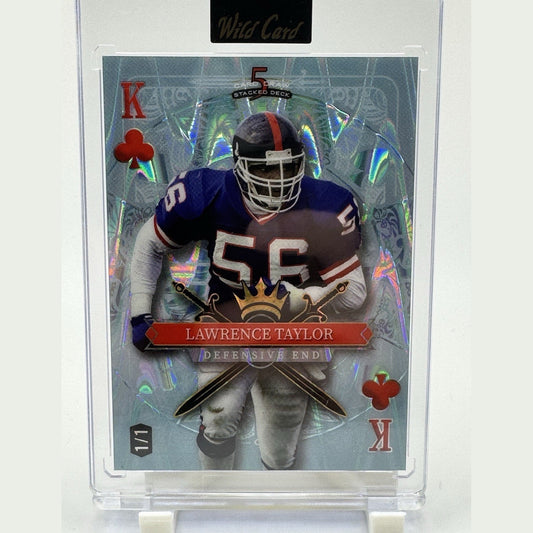 2024 Wild Card 5 Card Draw Stacked Deck – Lawrence Taylor 1/1 King Of Clubs