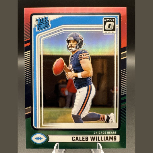 2024 Panini Donruss Caleb Williams Optic Preview Red Green RC Rated Rookie #327