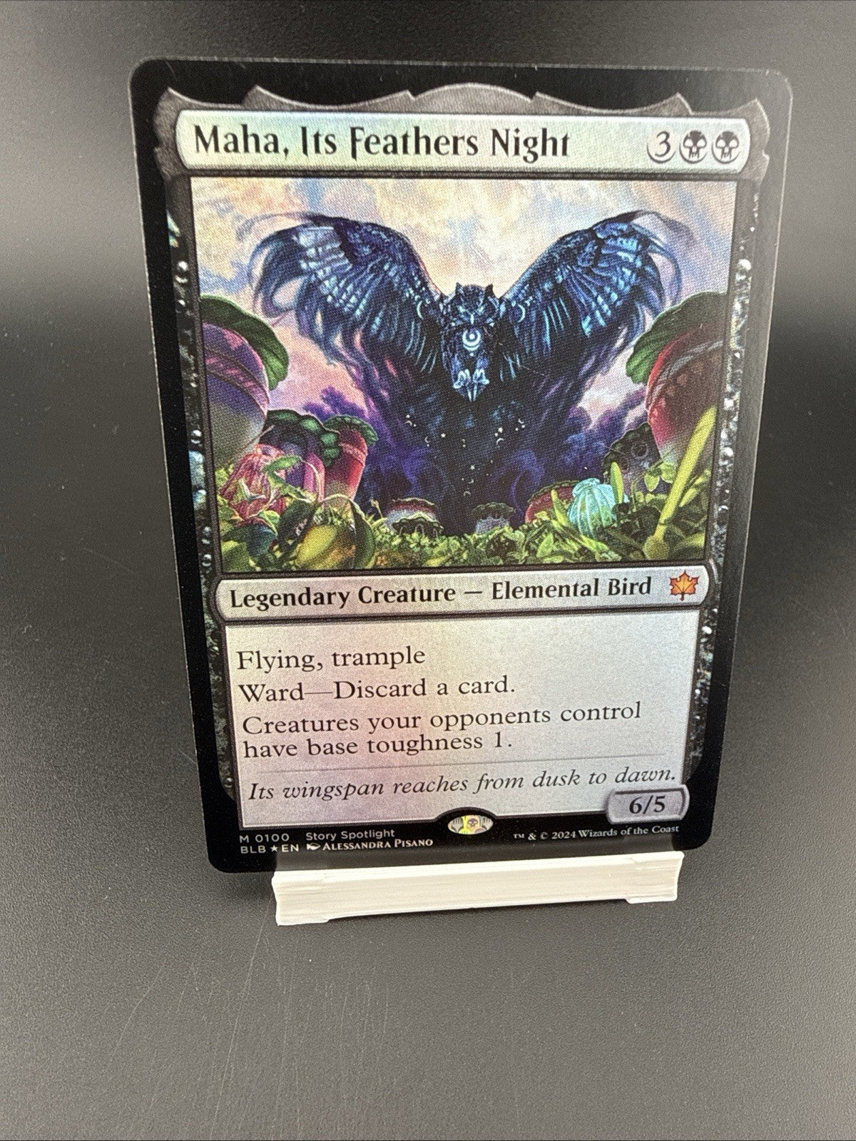 Maha, Its Feathers Night - Promo Pack Bloomburrow Mythic MTG Foil NM