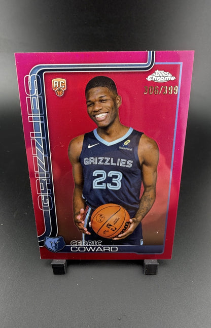 2025-26 Topps Chrome - Cedric Coward #261 Magenta Refractor /399 (RC)