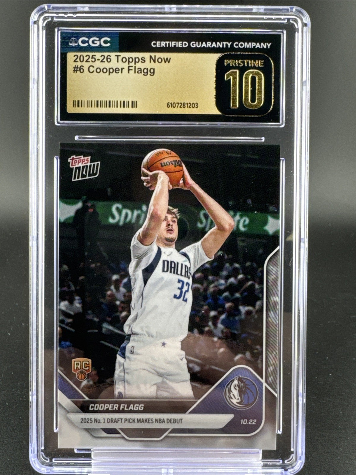 2025-26 Topps Now - Cooper Flagg #6 Rookie CGC 10