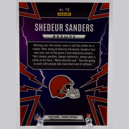 Shedeur Sanders Rookie 2025 Panini Phoenix Thunderbirds Refractor RC #13