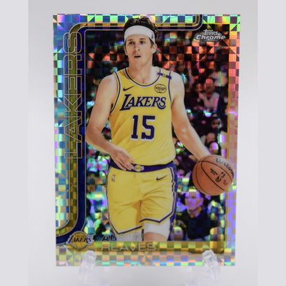 2025-26 Austin Reaves Topps Chrome #126 X-Fractor Los Angeles Lakers