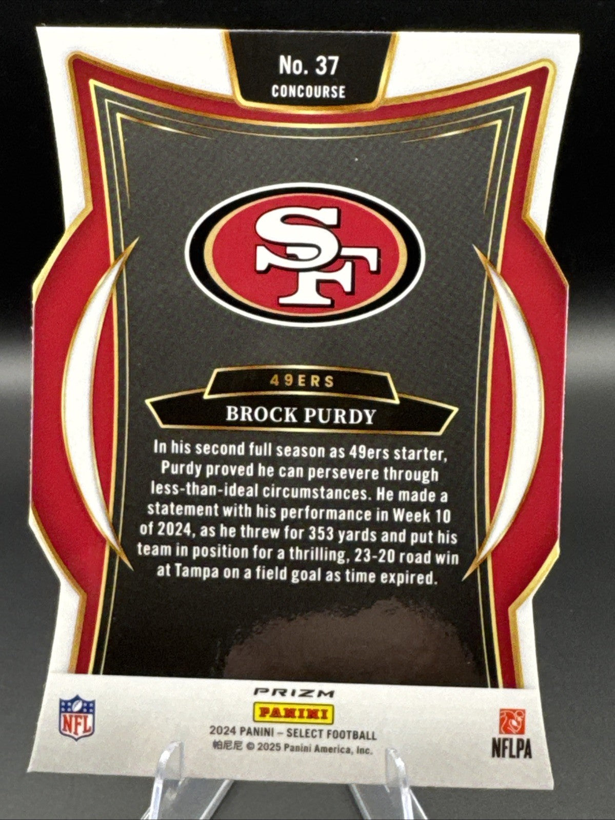 2024 Brock Purdy Select Silver Die Cut Concourse NFL Card San Francisco #37