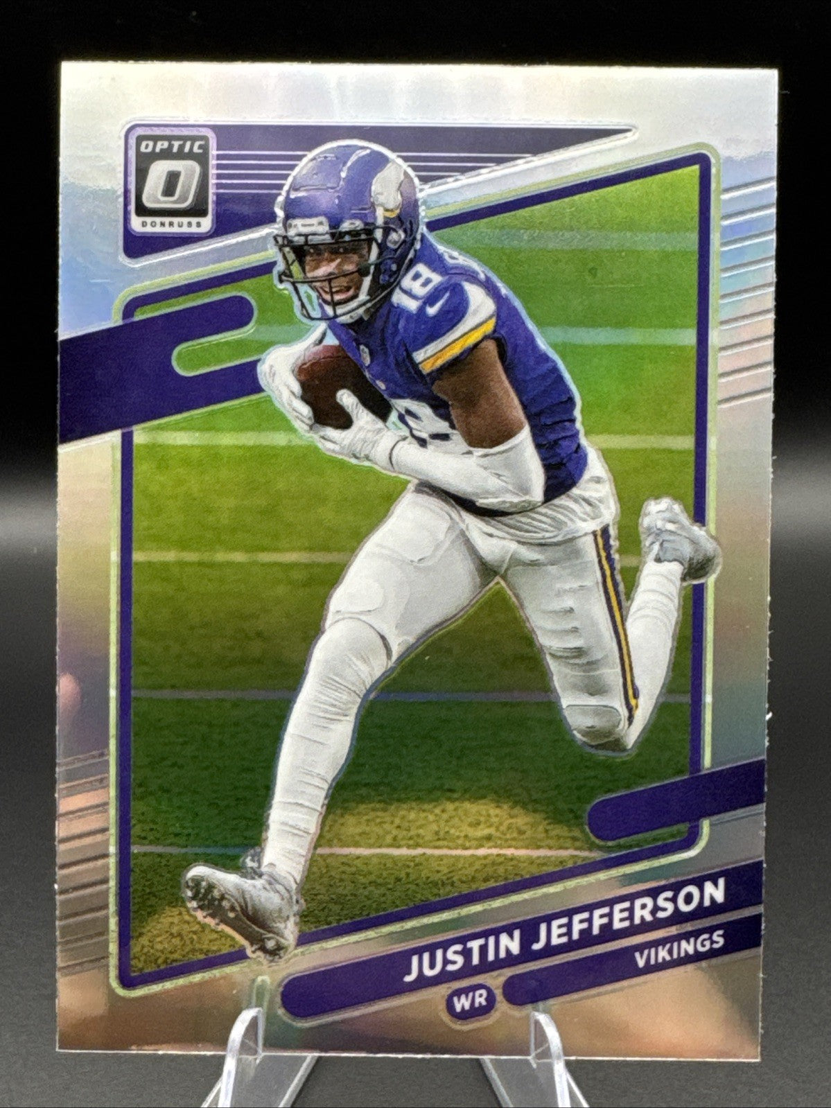 Justin Jefferson SILVER PRIZM 2021 Panini Donruss Optic #95 Minnesota Vikings