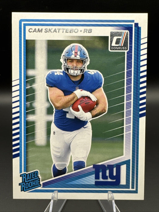 2025 Panini Donruss Rated Rookie Cam Skattebo #302 New York Giants RC