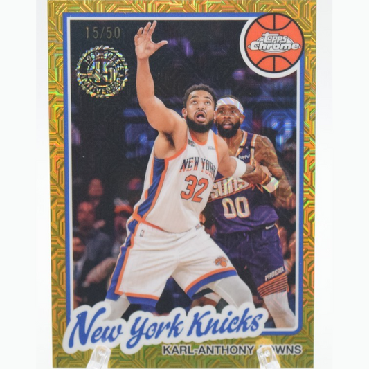 2025 Topps Chrome Karl-Anthony Towns Gold /50 – New York Knicks - TC-KT