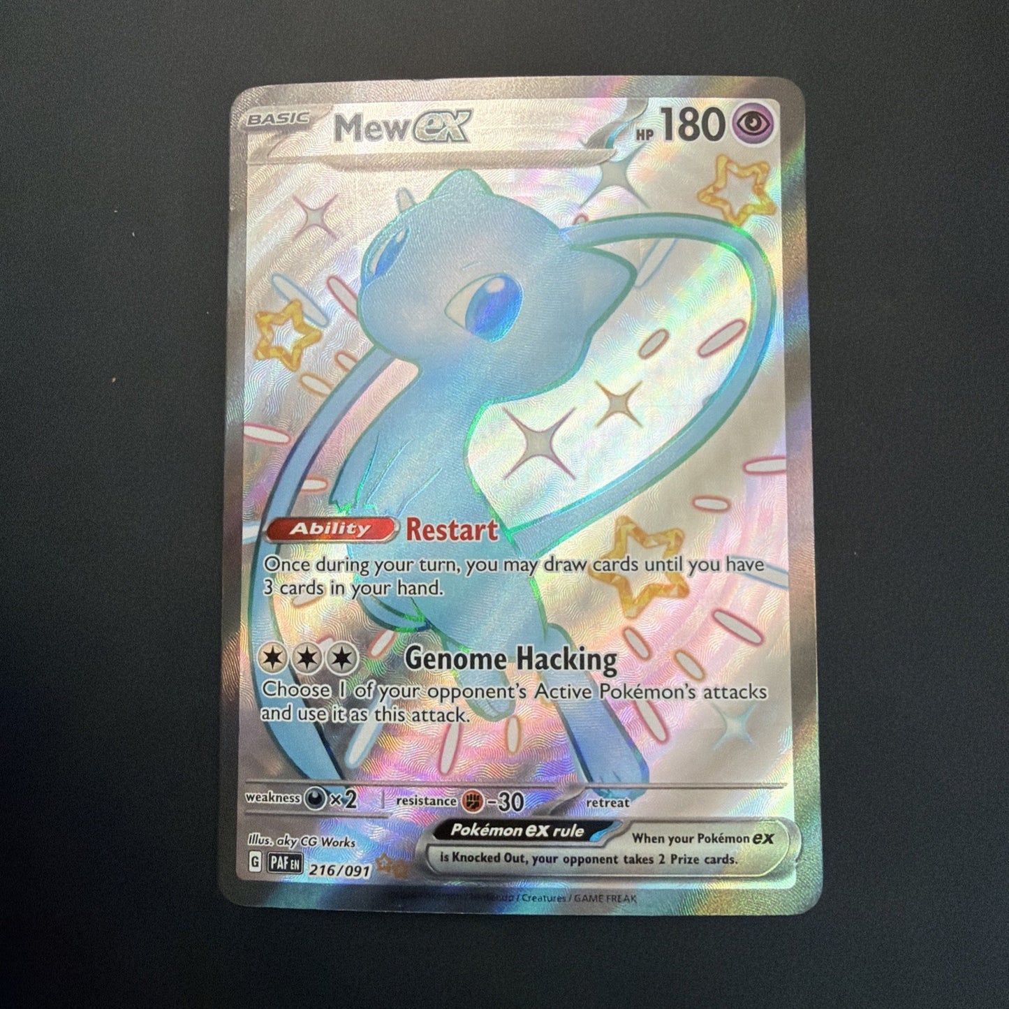 English Mew ex 188/151 S&V 151 Full Art Shiny Super Rare Holo Pokémon 2025 NM