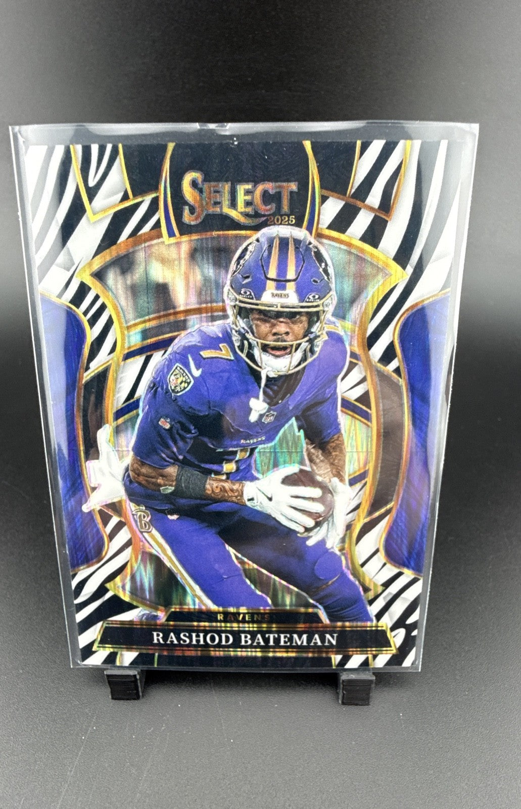 2025 Panini Select - Concourse Rashod Bateman #62 Zebra Prizm
