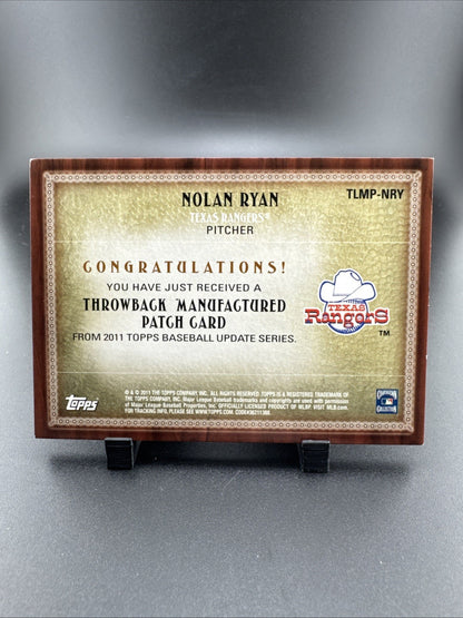 2011 Topps Update Series Throwback Manufactured Patch Nolan