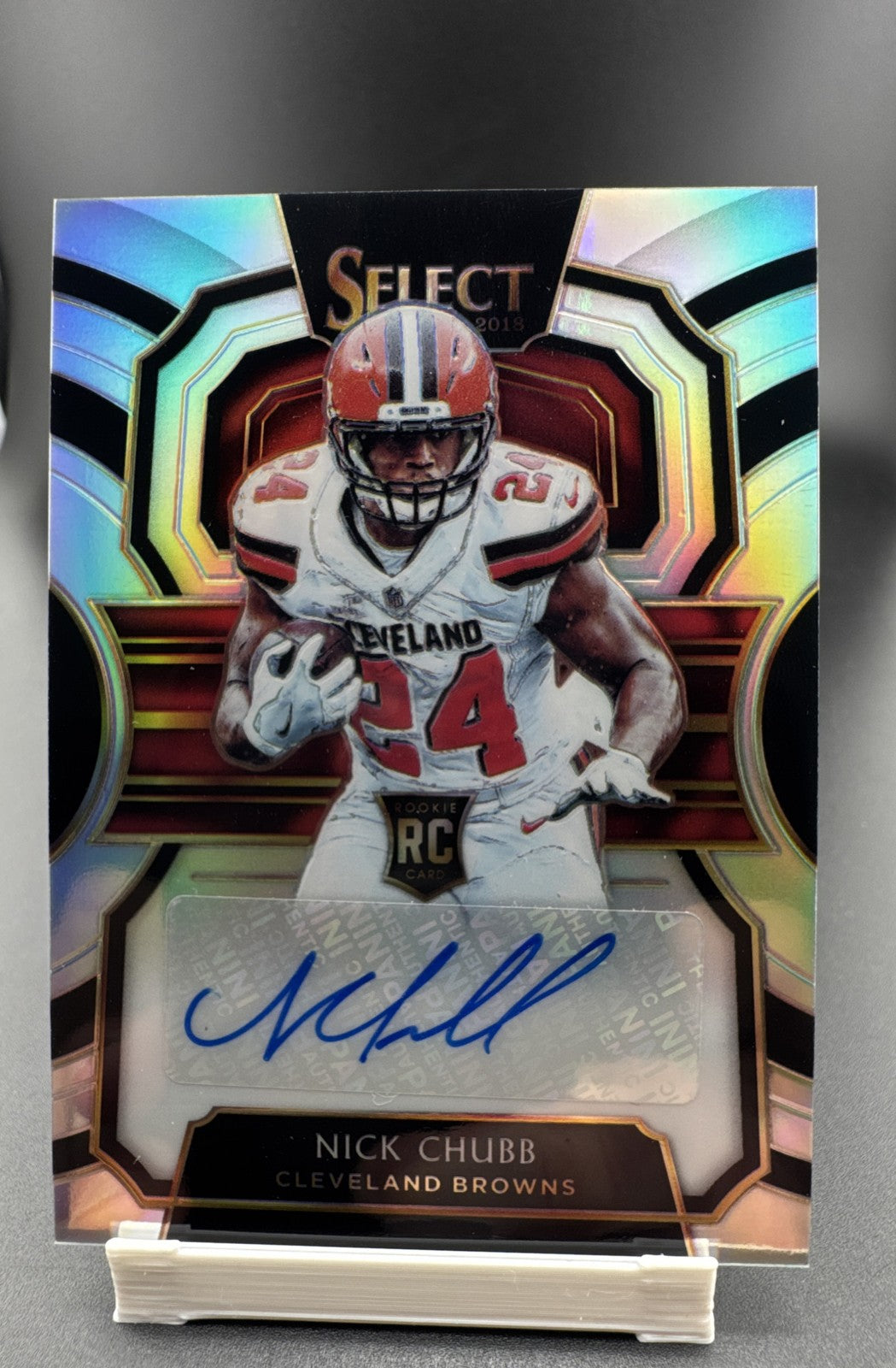 2018 Panini Select - Rookie Signatures Nick Chubb #RS-NC /75 (AU, RC)