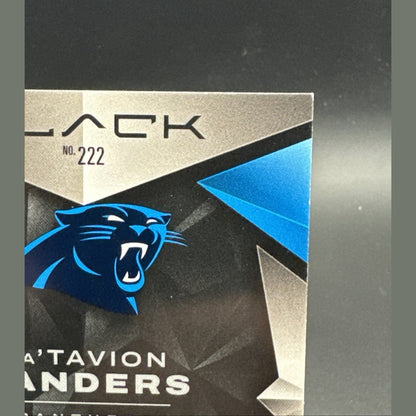 2024 Panini Black - Rookie Patch Autograph Ja'Tavion Sanders #222 Emerald 5/50