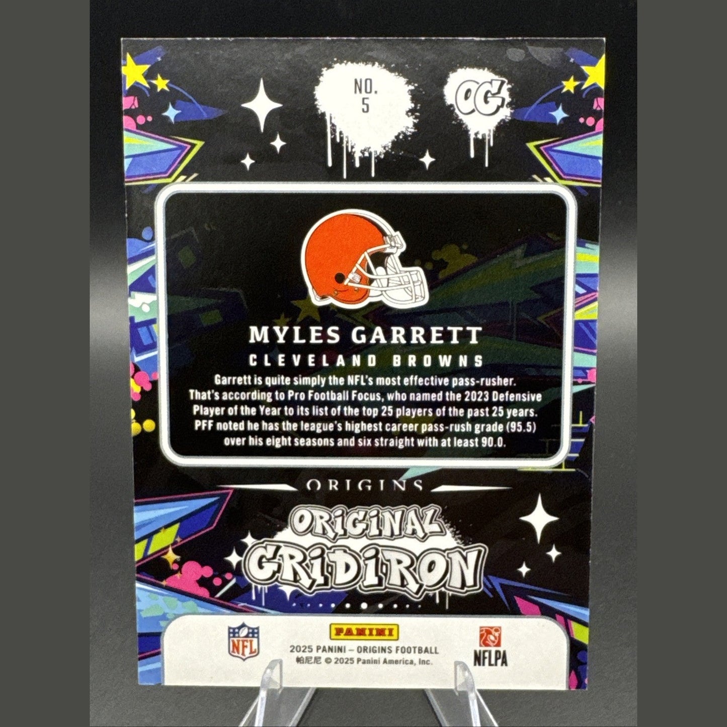 2025 Origins Myles Garrett Original Gridiron #5 Browns
