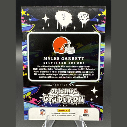 2025 Origins Myles Garrett Original Gridiron #5 Browns