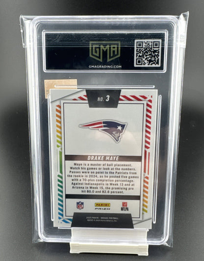2025 Panini Mosaic - Men of Mastery Drake Maye #3 Silver Prizm
