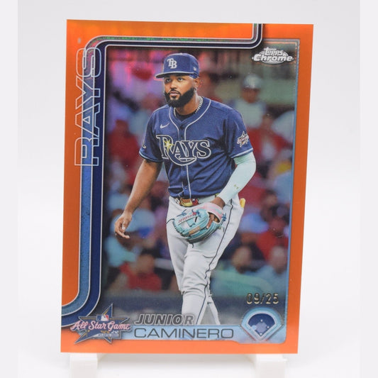 2025 Topps Chrome Junior Caminero All-Star Game Orange Refractor #9/25 ASGC-21