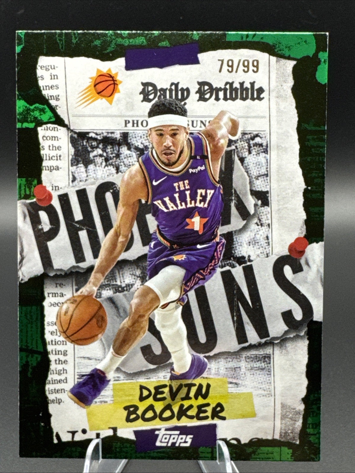 2025-26 Topps - The Daily Dribble Devin Booker #DD-16 /99 Green