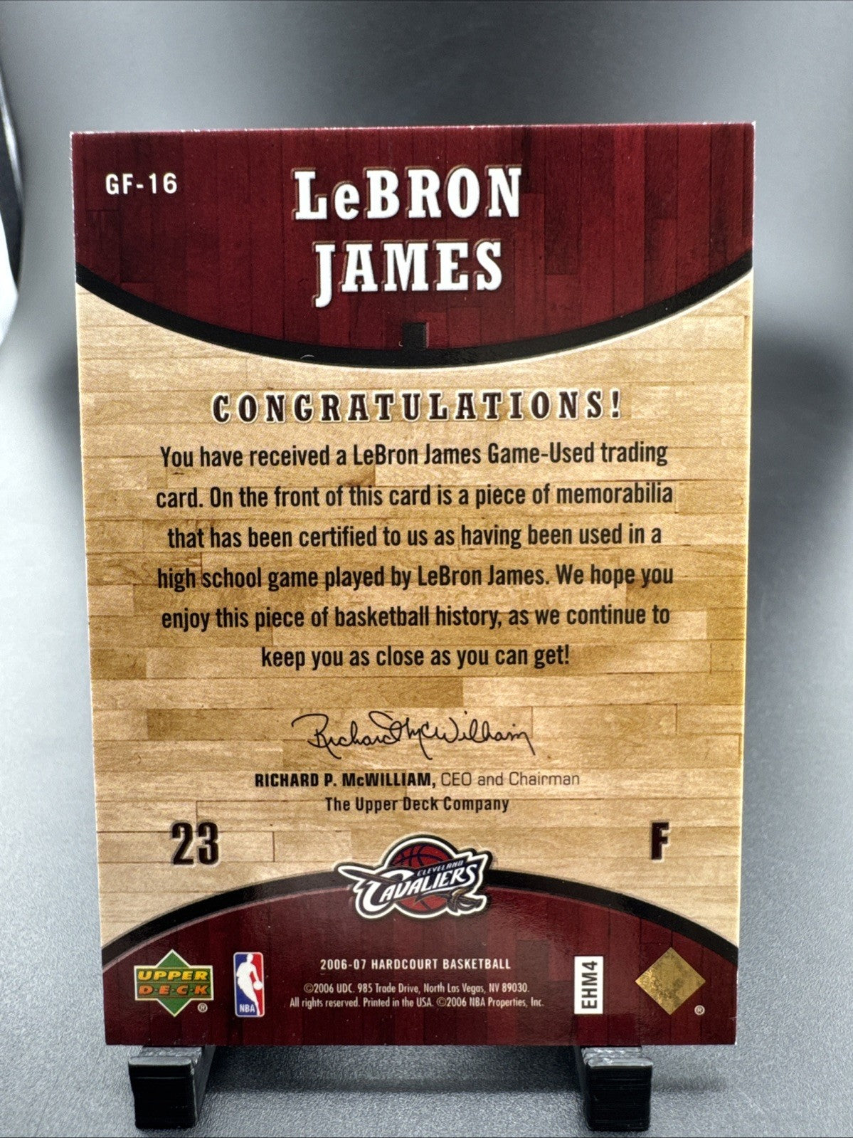 2006-07 Upper Deck Hardcourt #GF-14 LeBron James Game Floor