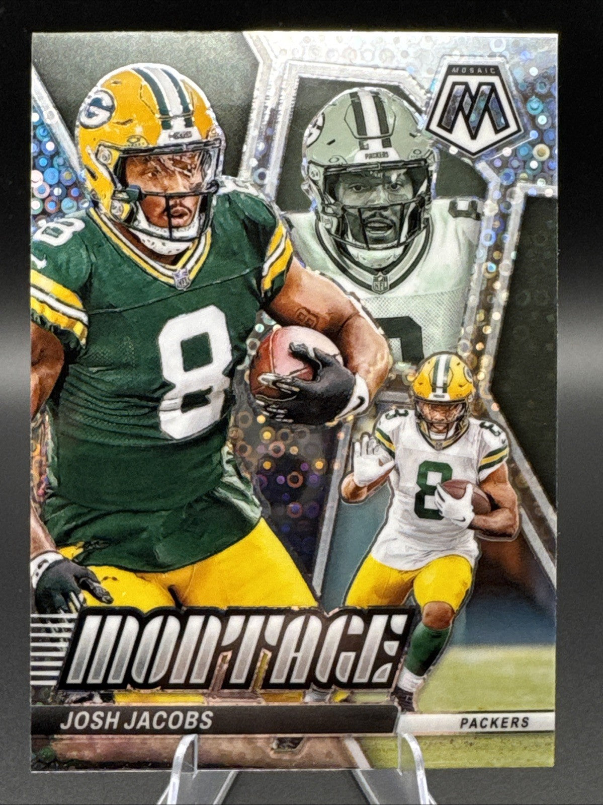 2024 Panini Mosaic Montage No Huddle Silver #M-17 Josh Jacobs Packers