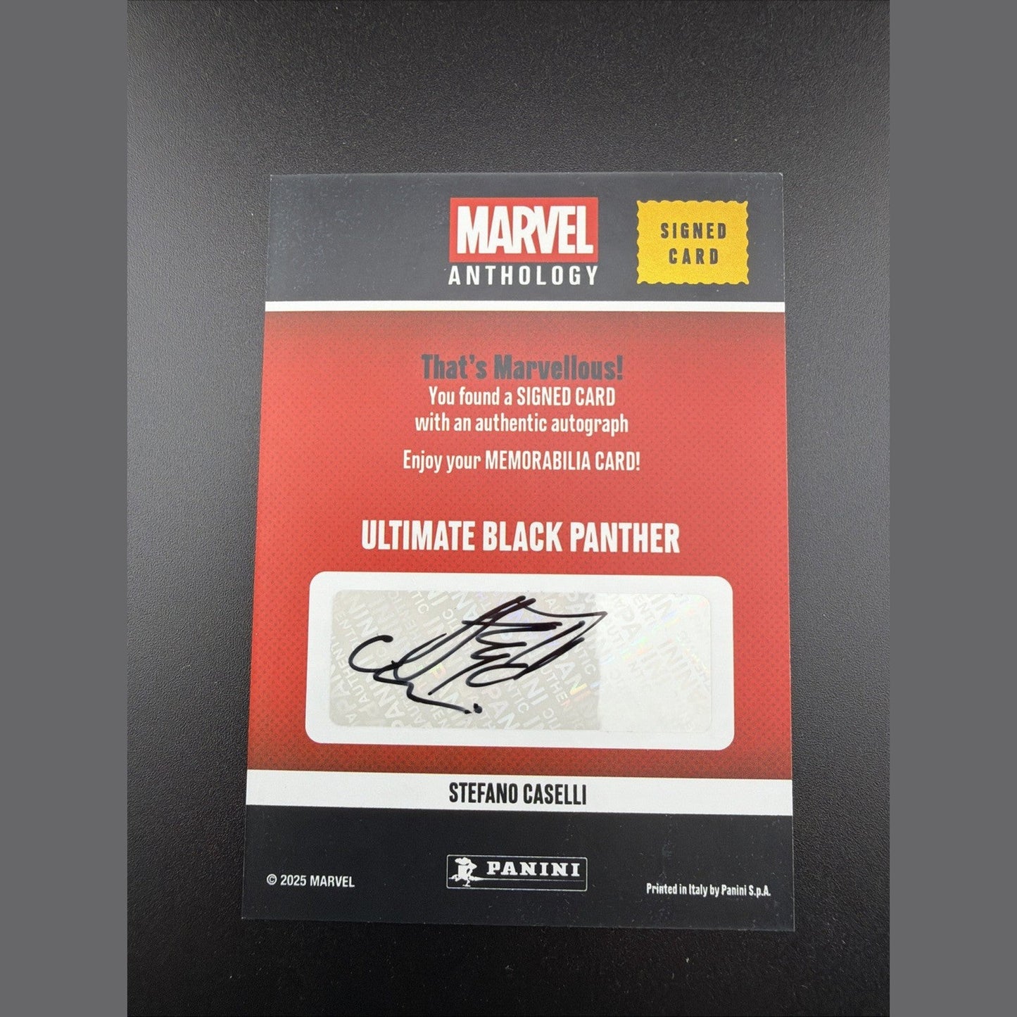 Marvel Anthology Panini - Ultimate Black Panther (17) Signed Memorabilia Card