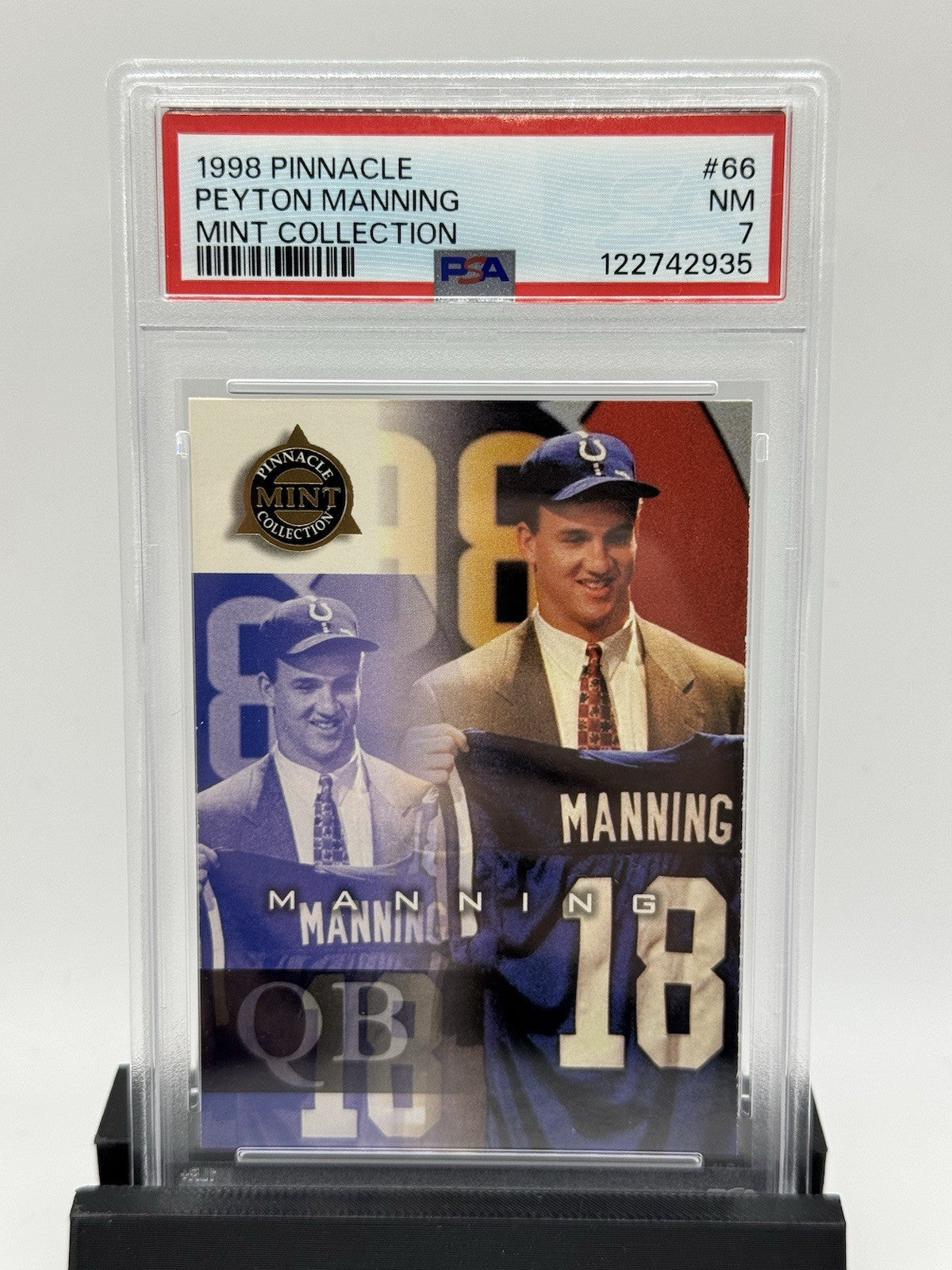 1998 Pinnacle Mint Collection Peyton Manning #66 RC PSA 7