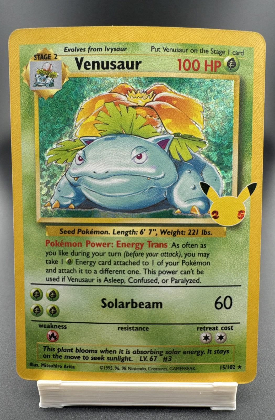 Pokemon Venusaur 015/102 Base Set Holo