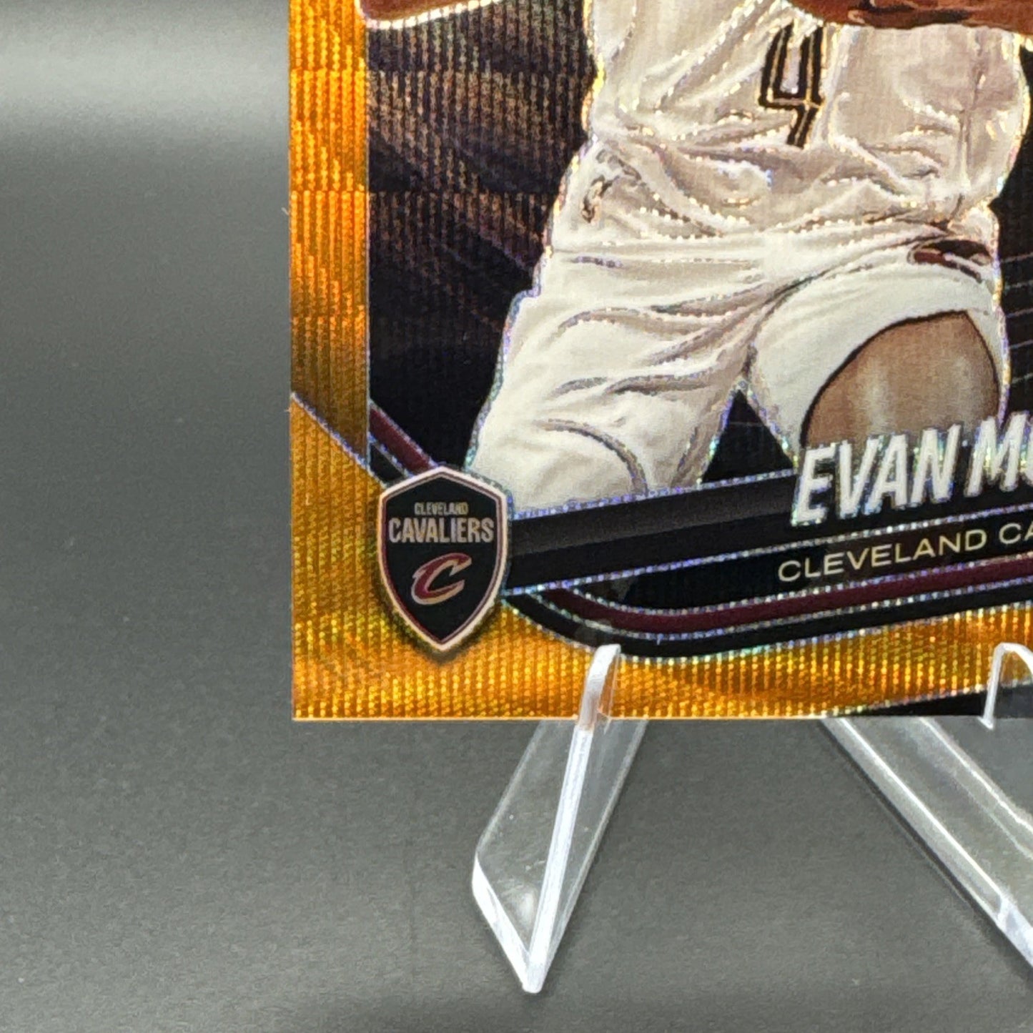 Evan Mobley 2024-25 Panini Prizm Black Orange Wave Prizm 19/60 #121