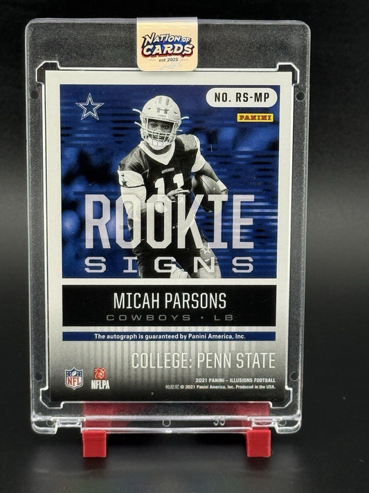 Micah Parsons 2021 Illusions Rookie Kings Auto Green /10 #RS-MP  RC Packers
