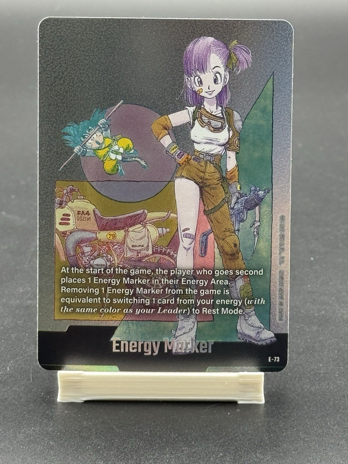 Bandai Dragon Ball Super Card Game Energy Marker E-73  Bulma Foil