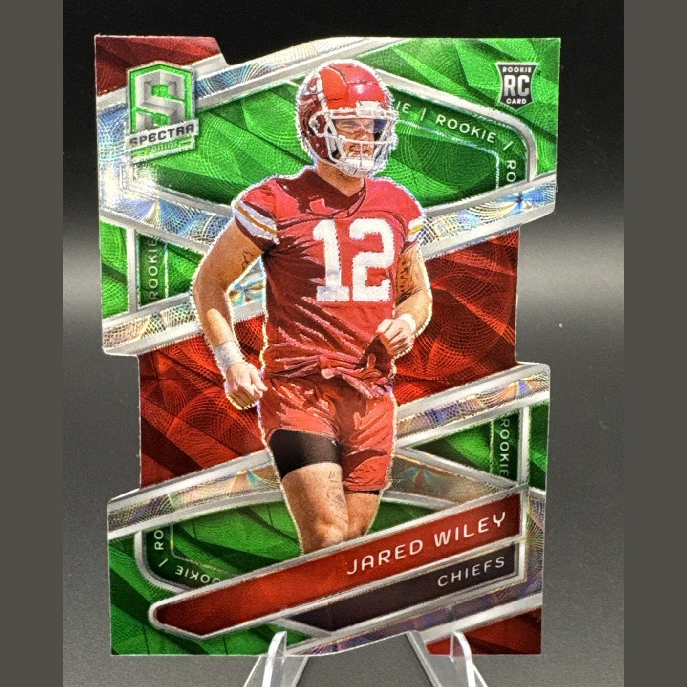 2024 Panini Spectra Jared Wiley Rookie Universal Die Cut 30/30 (RC) Chiefs #176