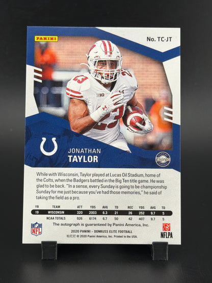 2020 Panini Donruss Elite Jonathan Taylor #TC-JT Turn of the Century Auto /49