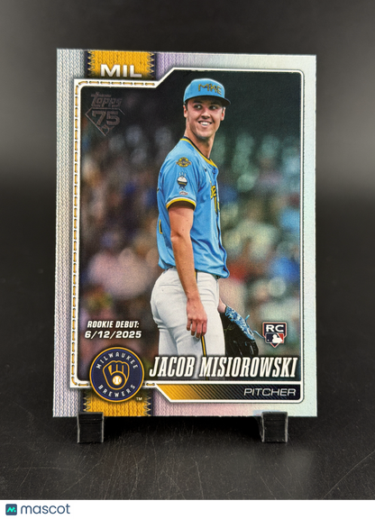 2026 Topps Update Series Jacob Misiorowski #US136 Rainbow Foil RC