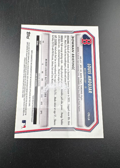 2026 Bowman Chrome Louis Andujar #CPA-LA Blue Shimmer Refractor /150